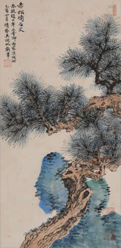 吴湖帆(1894-1968)赤松倚石丈