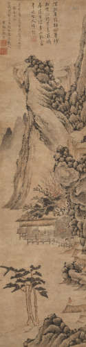 王蒙(传)(1308-1385)山水