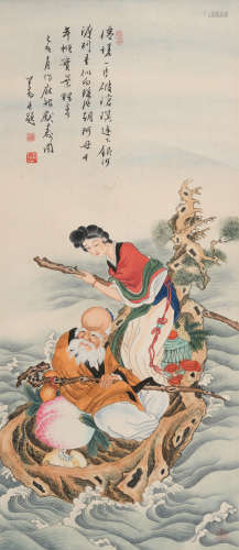 溥儒(1896-1963)麻姑献寿图