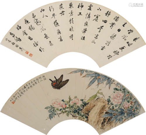 陆抑非(1908-1997)、谢稚柳(1910-1997)花鸟、书法
