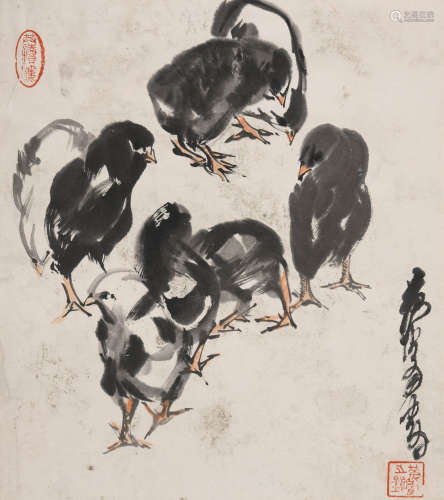 黄胄(1925-1997)雏鸡