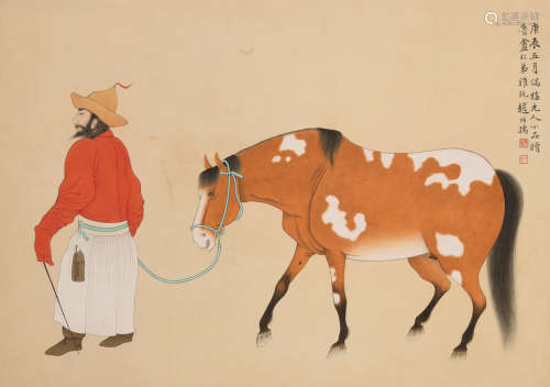 赵叔孺(1874-1945)人马图