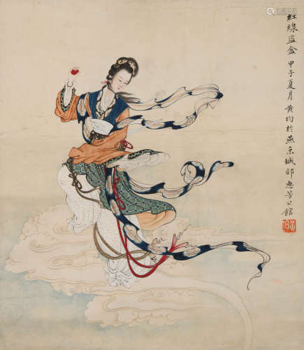 黄均(1775-1850)天女散花