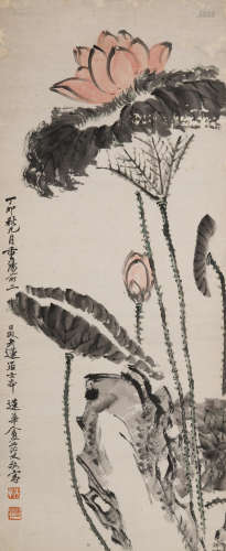 姚华(1876-1930)荷花