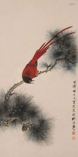 田世光(1916-1999)松雀图