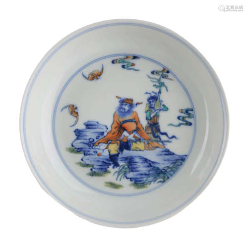 A Doucai Figural Dish