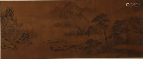 A Chinese Landscape Painting On Silk, Mounted And Framed, Ya...