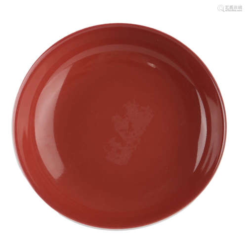 A Red-Glazed Dish