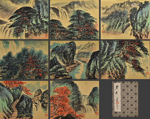 A Chinese Landscape Painting On Paper, Album, Li Xiongcai Ma...