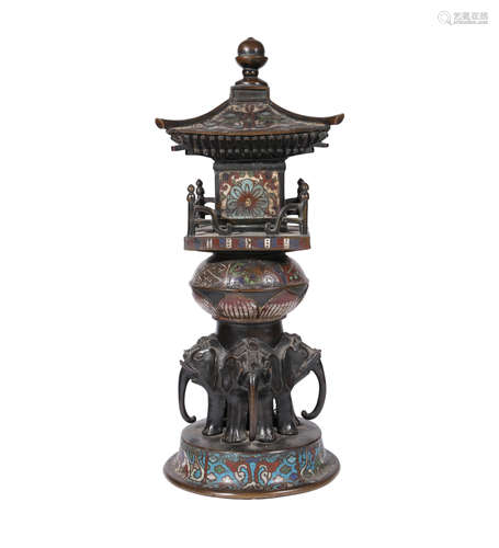 A Cloisonné Enamel Pagoda