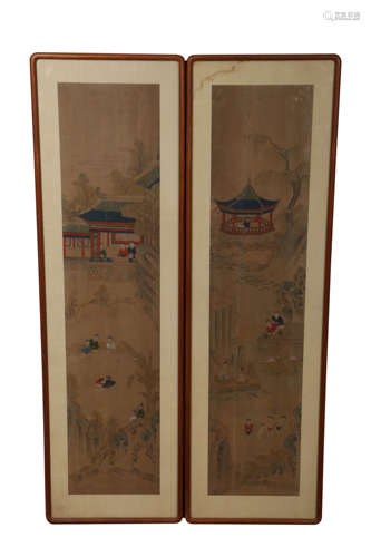 A Chinese Landscape Painting On Silk, Mounted And Framed, An...