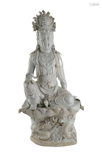 A White-Glazed Figure Of Guanyin