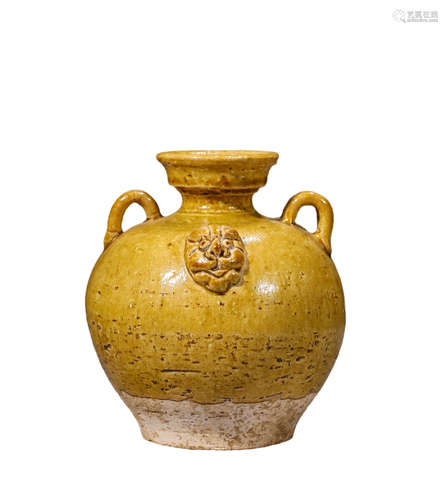 A Yellow-Glazed Vase