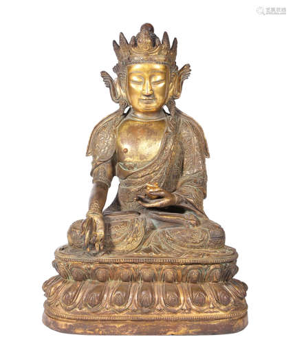 A Gilt-Bronze Figure Of Buddha