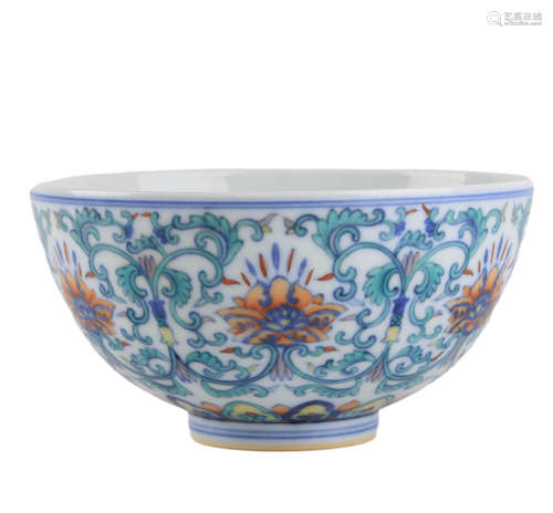 A Blue And White Doucai Flower Bowl