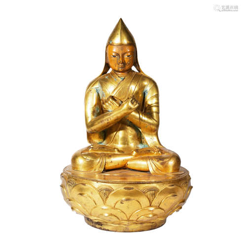 A Gilt-Bronze Figure Of Zanabazar Vajra