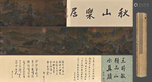 A Chinese Landscape Painting On Silk, Handscroll, Wang Shimi...