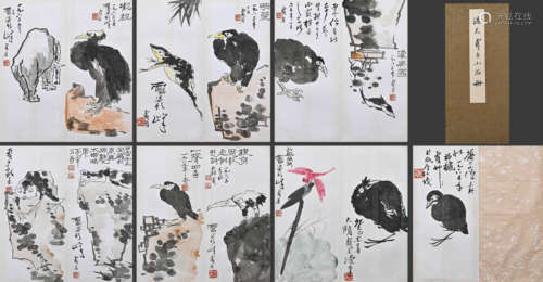 A Chinese Flower And Bird Painting On Paper, Album, Pan Tian...