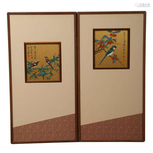 A Chinese Flower And Bird Painting On Paper, Mounted And Fra...