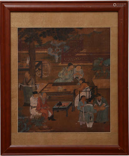 A Chinese Figure Painting On Silk, Mounted And Framed, Anony...