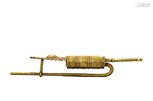 A Gilt-Silver Lock