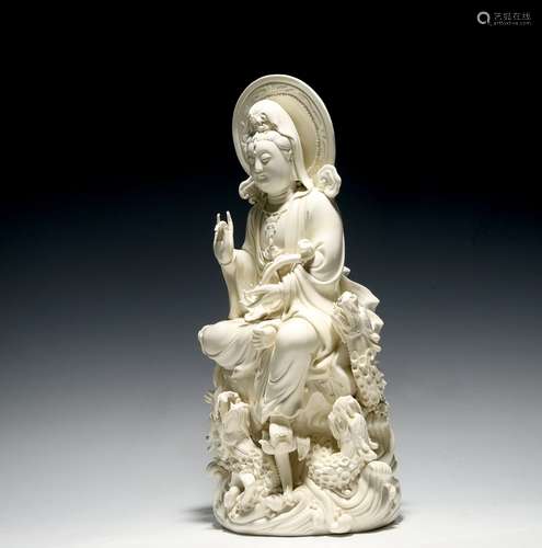 White Glazed Porcelain GuanYin Figure