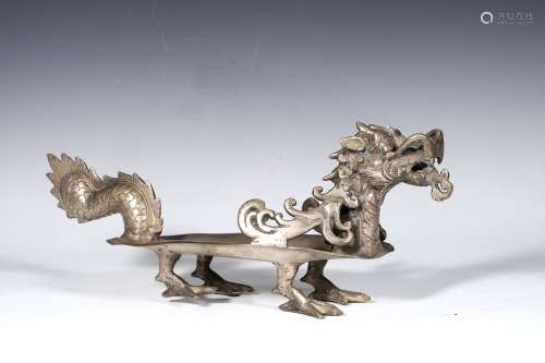 Asian Bronze Figural Dragon Tray