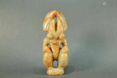 HongShan Jade Sun God Figure