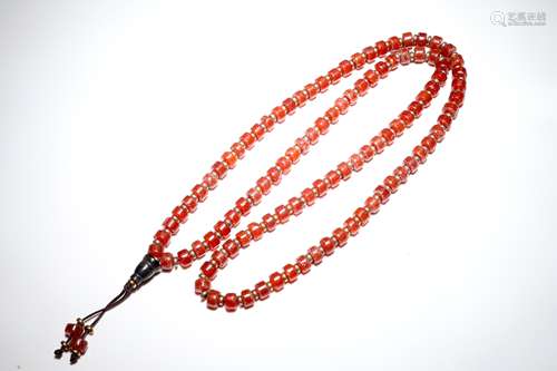 Red Agate Bead Necklace