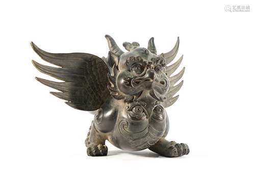 Bronze Eagle Beast Figure