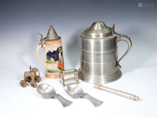 Various Pewter And Metal Items