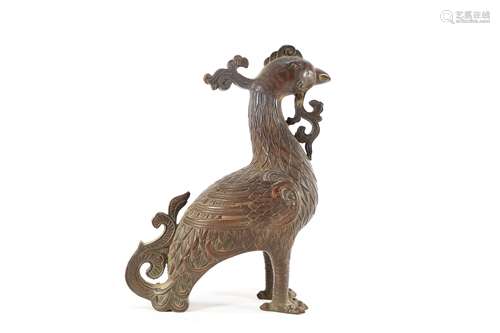 Bronze Phoenix Shape Figure