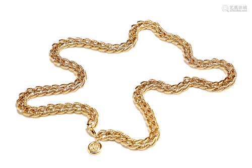 Givenchy Gold Plated Twist Chain Necklace