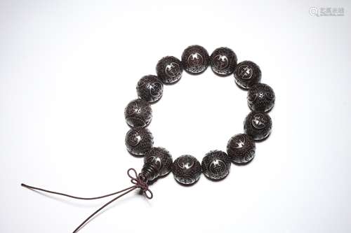 Chinese Wood Bead Bracelet