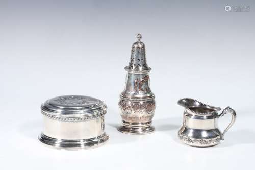 Three English Silver Table Items