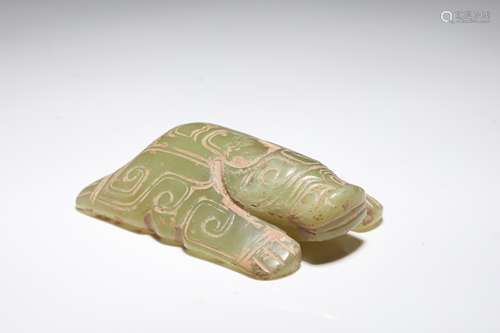 Jade Laying Ox Pendant