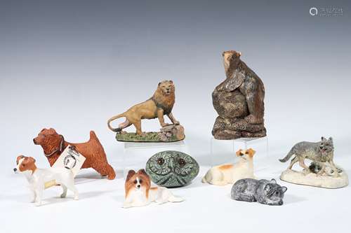 Group Of Resin Animal Figurine