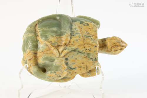 HongShan Jade Turtle with Snake Figure