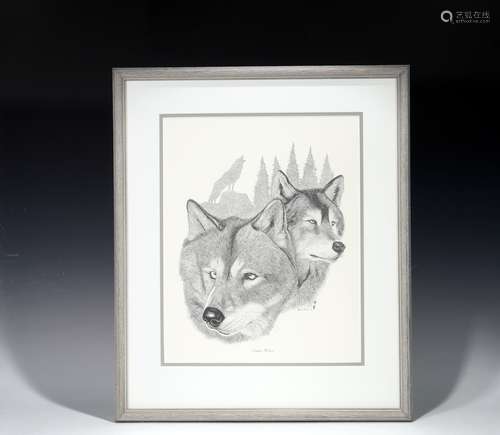 Timber Wolf Painting Prints