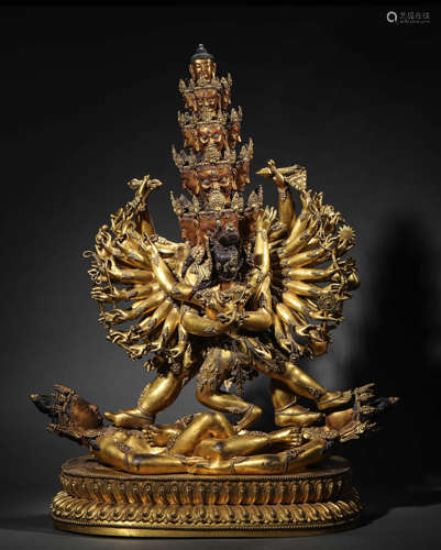 A Gilt Bronze Cakrasamvara