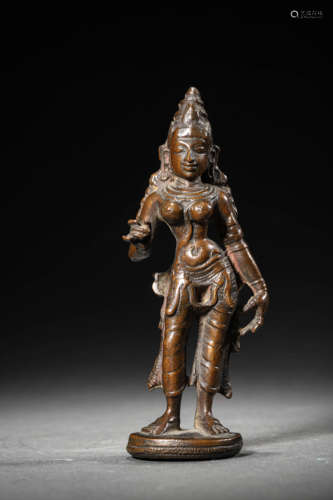 A Bronze Statue Of Bodhisattva