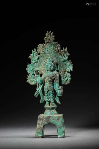 A Bronze Standing Bodhisattva