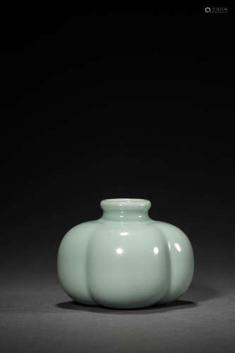A Misty Blue Glaze Lobed Water Pot