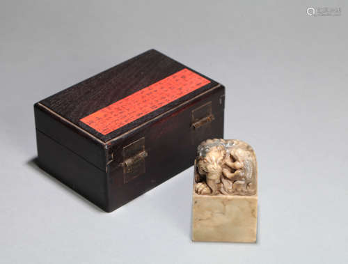 Stone Seal Chinese Qing Dynasty (Liu Yong)