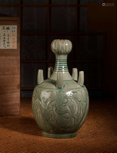 A bottle with five celadon tubes Chinese Song Dynasty