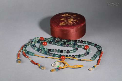 A string of round beads from the Chinese Qing Dynasty