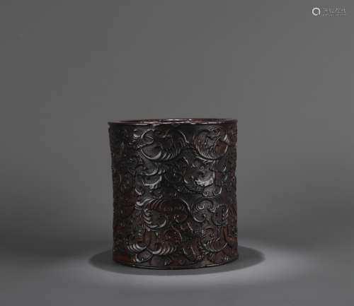 Wooden pen holder Chinese Qing Dynasty