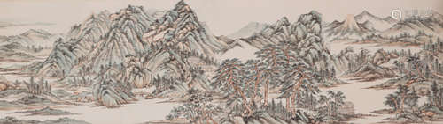 Pu jin(溥伒)Landscape painting scroll