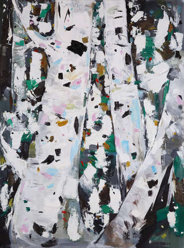 Wu Guanzhong(吳冠中)Silver birch