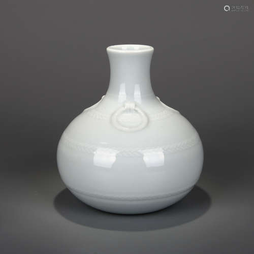 White rope pattern vase Chinese Qing Dynasty